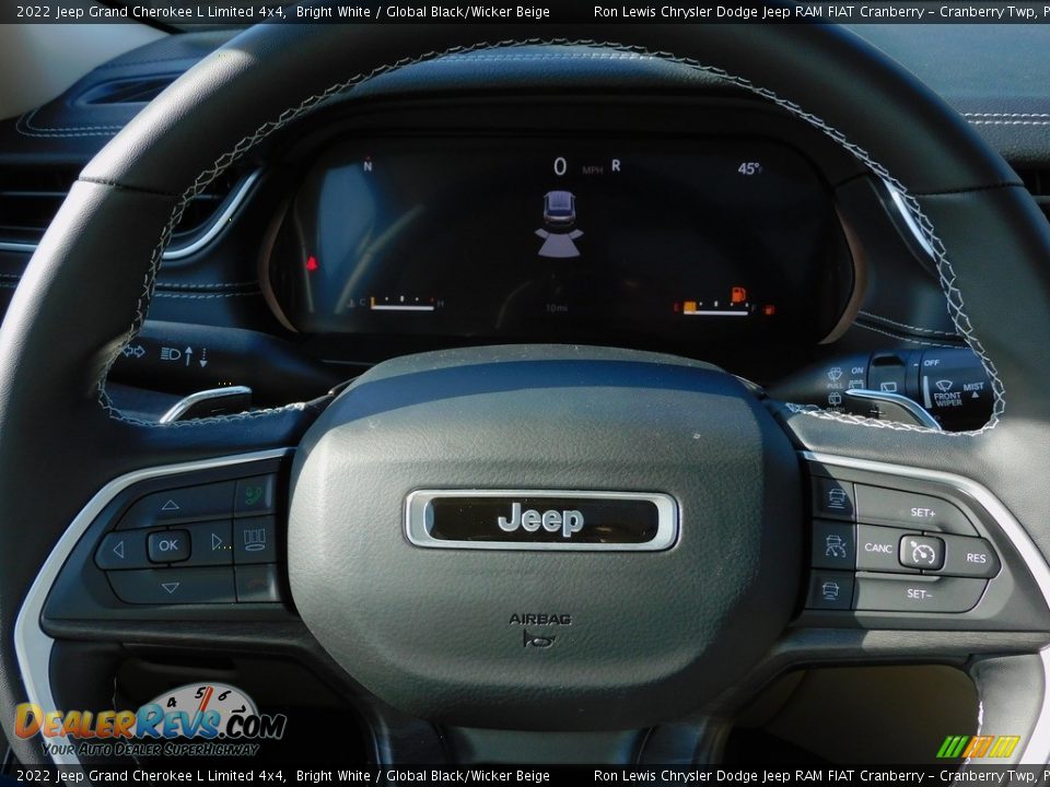 2022 Jeep Grand Cherokee L Limited 4x4 Bright White / Global Black/Wicker Beige Photo #20