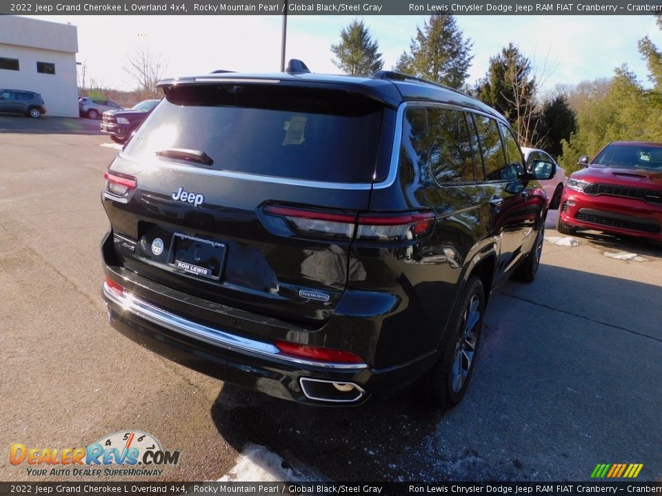 2022 Jeep Grand Cherokee L Overland 4x4 Rocky Mountain Pearl / Global Black/Steel Gray Photo #5