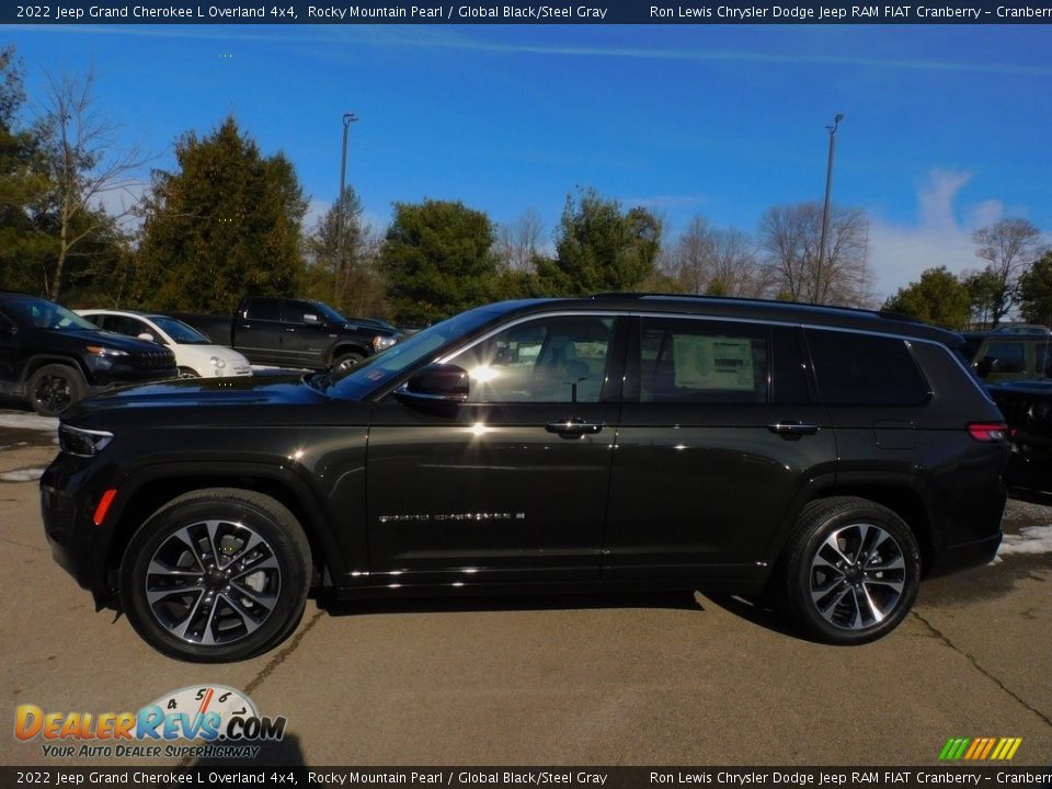 2022 Jeep Grand Cherokee L Overland 4x4 Rocky Mountain Pearl / Global Black/Steel Gray Photo #9