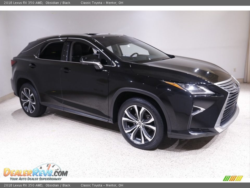 2018 Lexus RX 350 AWD Obsidian / Black Photo #1