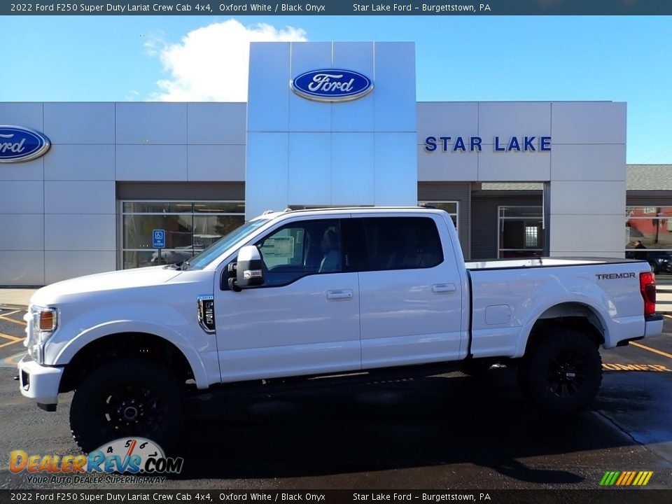 2022 Ford F250 Super Duty Lariat Crew Cab 4x4 Oxford White / Black Onyx Photo #1