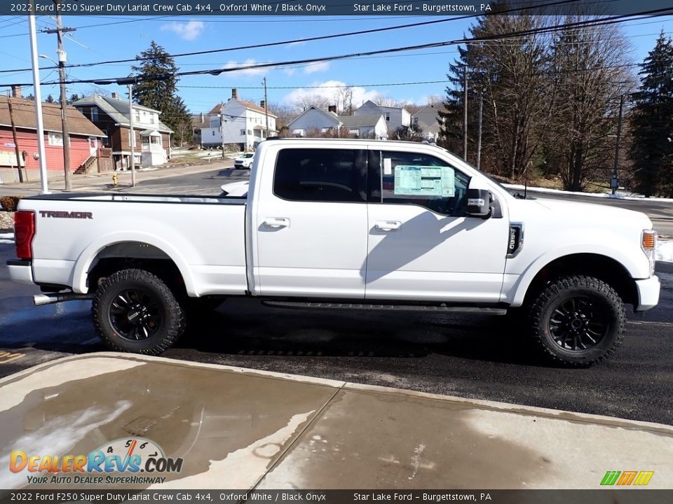 2022 Ford F250 Super Duty Lariat Crew Cab 4x4 Oxford White / Black Onyx Photo #6