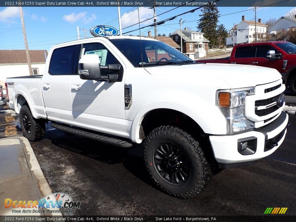 2022 Ford F250 Super Duty Lariat Crew Cab 4x4 Oxford White / Black Onyx Photo #7