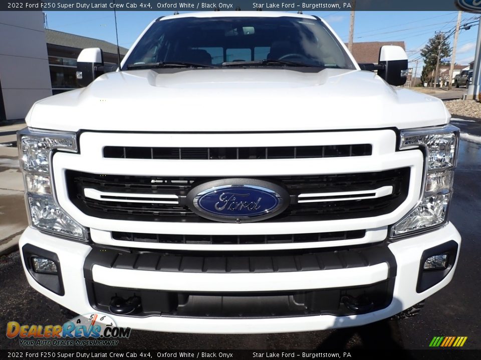 2022 Ford F250 Super Duty Lariat Crew Cab 4x4 Oxford White / Black Onyx Photo #8