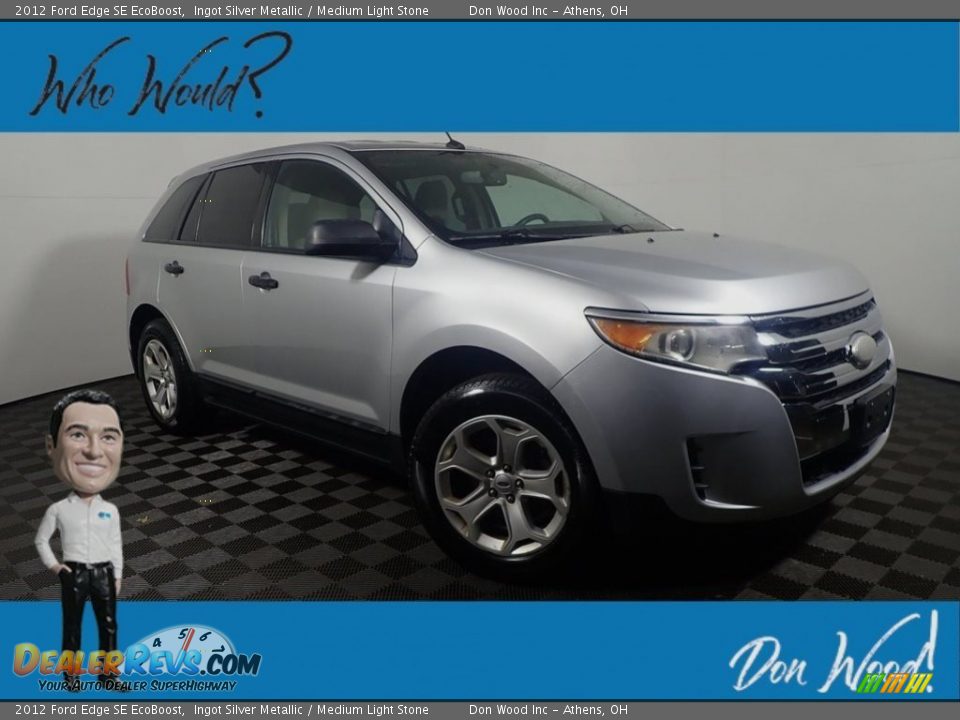 2012 Ford Edge SE EcoBoost Ingot Silver Metallic / Medium Light Stone Photo #1