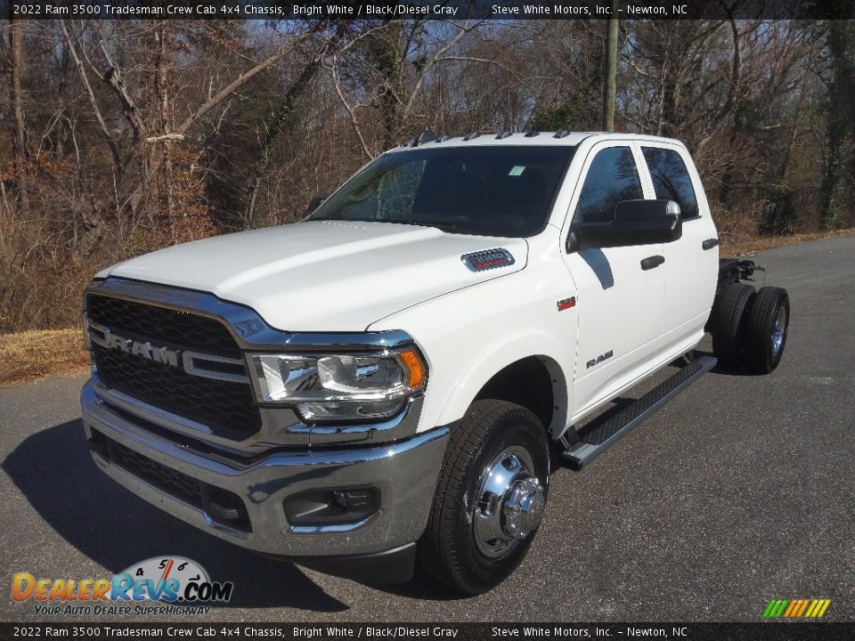 2022 Ram 3500 Tradesman Crew Cab 4x4 Chassis Bright White / Black/Diesel Gray Photo #2