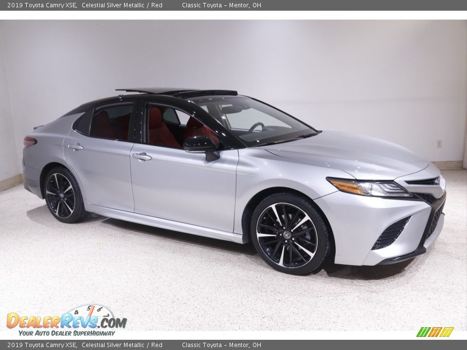 2019 Toyota Camry XSE Celestial Silver Metallic / Red Photo #1