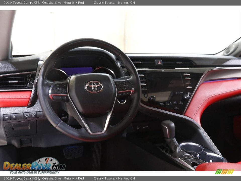 2019 Toyota Camry XSE Celestial Silver Metallic / Red Photo #6