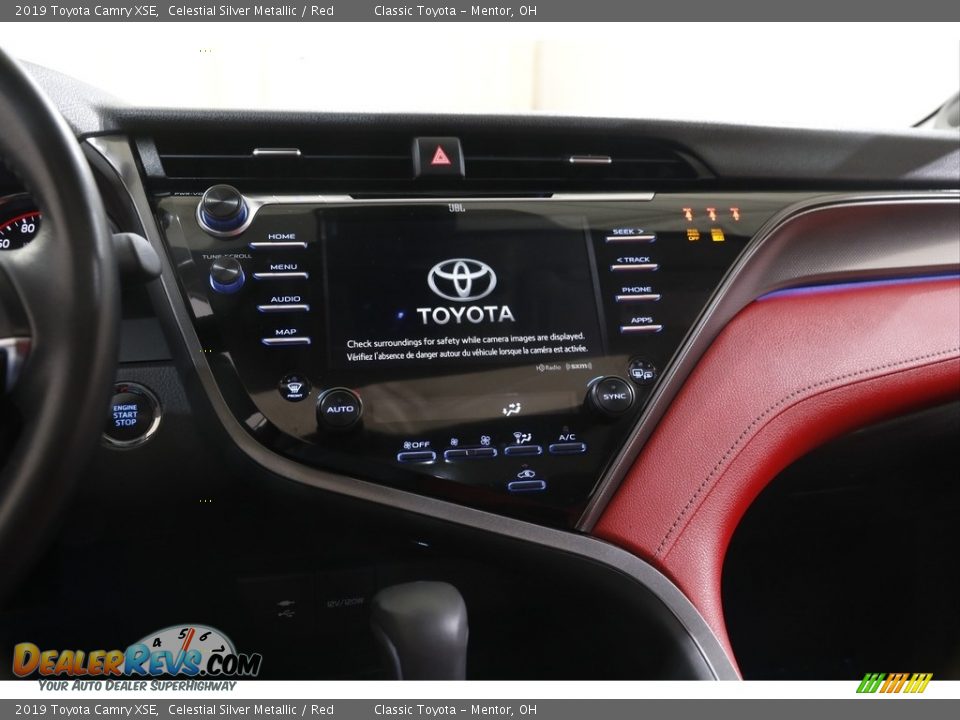 2019 Toyota Camry XSE Celestial Silver Metallic / Red Photo #9