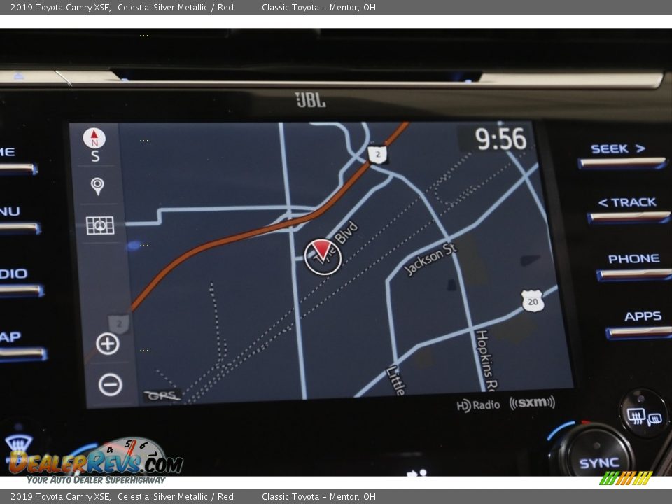 2019 Toyota Camry XSE Celestial Silver Metallic / Red Photo #11