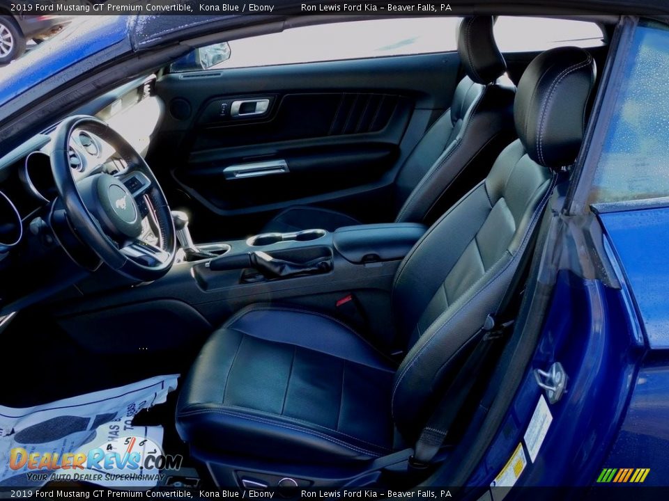 2019 Ford Mustang GT Premium Convertible Kona Blue / Ebony Photo #11