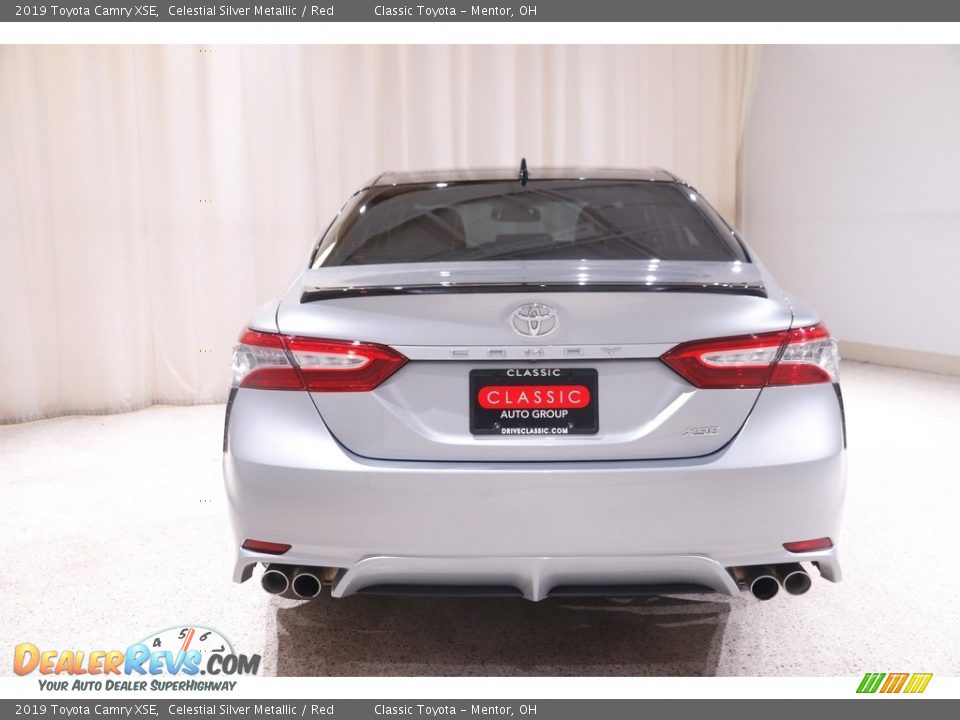 2019 Toyota Camry XSE Celestial Silver Metallic / Red Photo #18