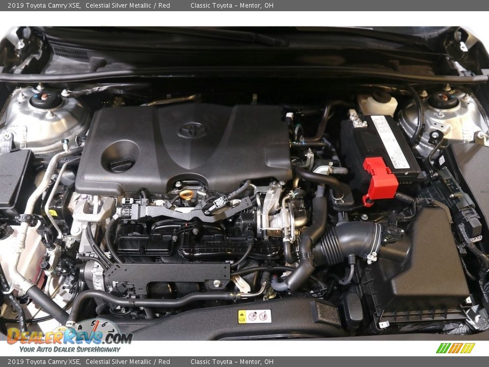 2019 Toyota Camry XSE Celestial Silver Metallic / Red Photo #19