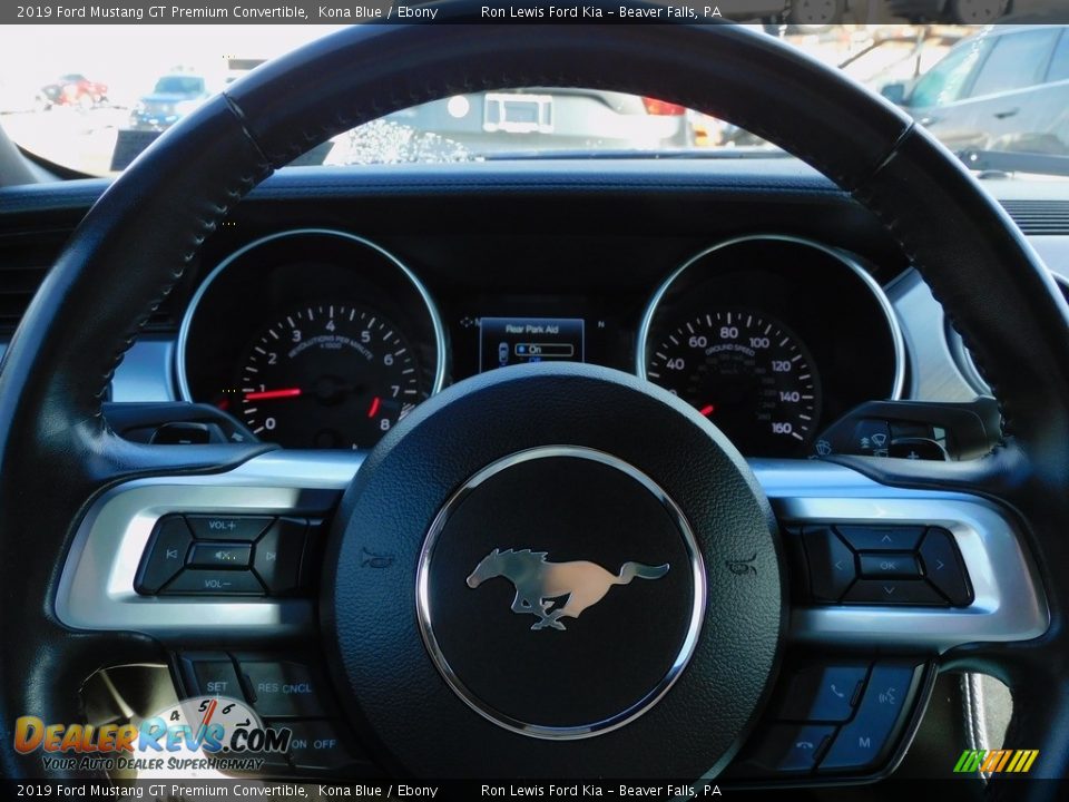 2019 Ford Mustang GT Premium Convertible Kona Blue / Ebony Photo #19