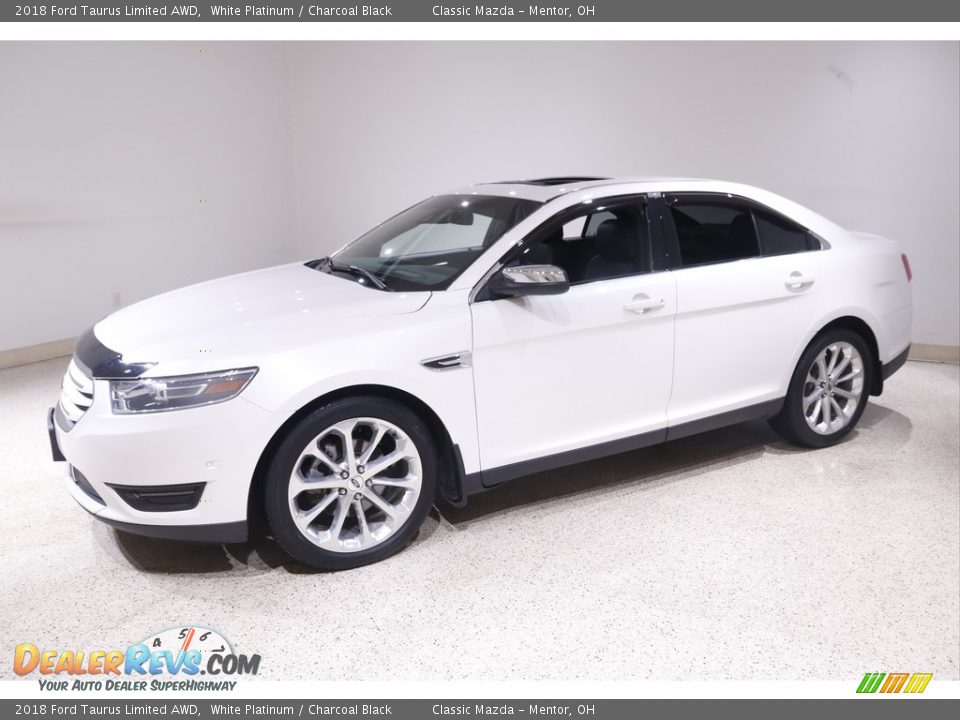 2018 Ford Taurus Limited AWD White Platinum / Charcoal Black Photo #3