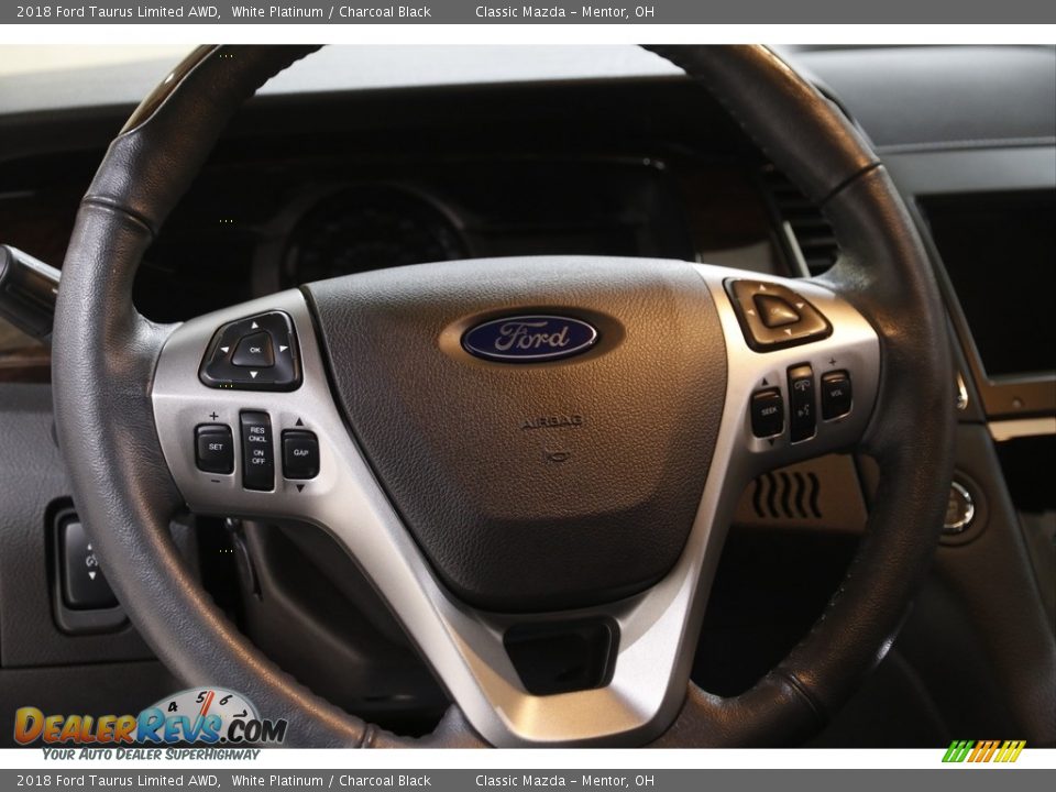 2018 Ford Taurus Limited AWD White Platinum / Charcoal Black Photo #8