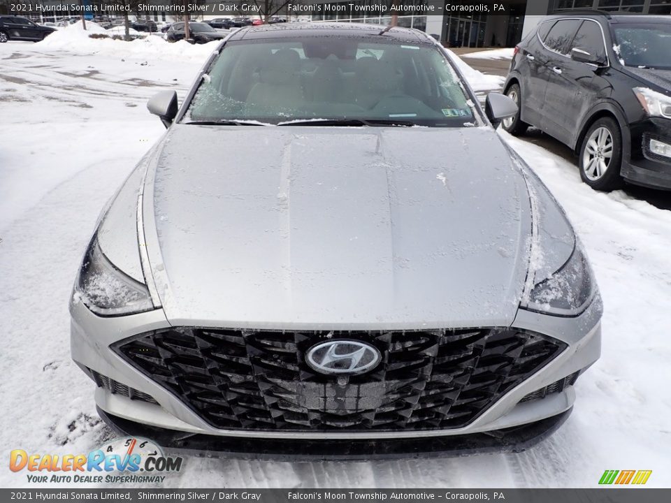 2021 Hyundai Sonata Limited Shimmering Silver / Dark Gray Photo #3