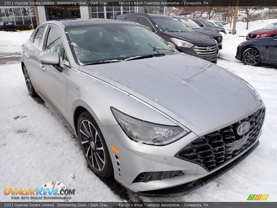 2021 Hyundai Sonata Limited Shimmering Silver / Dark Gray Photo #4