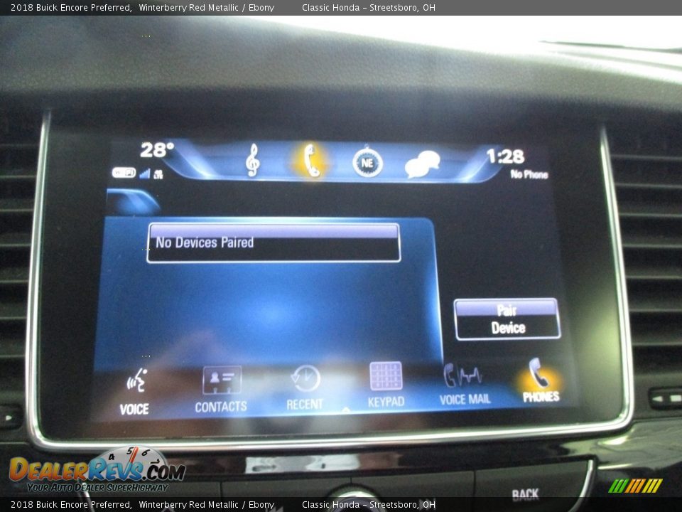2018 Buick Encore Preferred Winterberry Red Metallic / Ebony Photo #35
