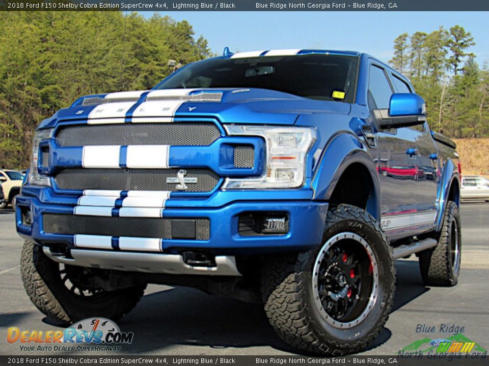 2018 Ford F150 Shelby Cobra Edition SuperCrew 4x4 Lightning Blue / Black Photo #1