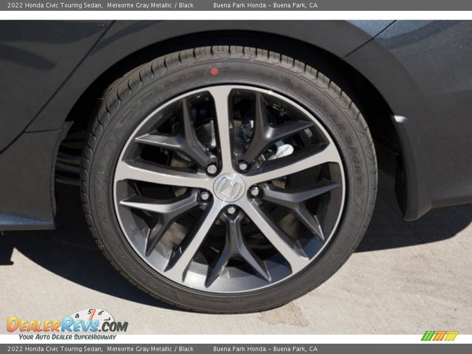 2022 Honda Civic Touring Sedan Meteorite Gray Metallic / Black Photo #12