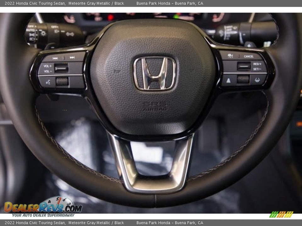 2022 Honda Civic Touring Sedan Meteorite Gray Metallic / Black Photo #19