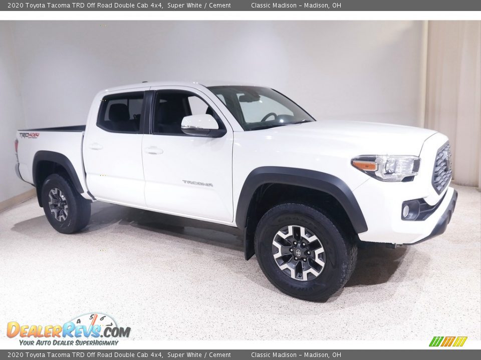 2020 Toyota Tacoma TRD Off Road Double Cab 4x4 Super White / Cement Photo #1