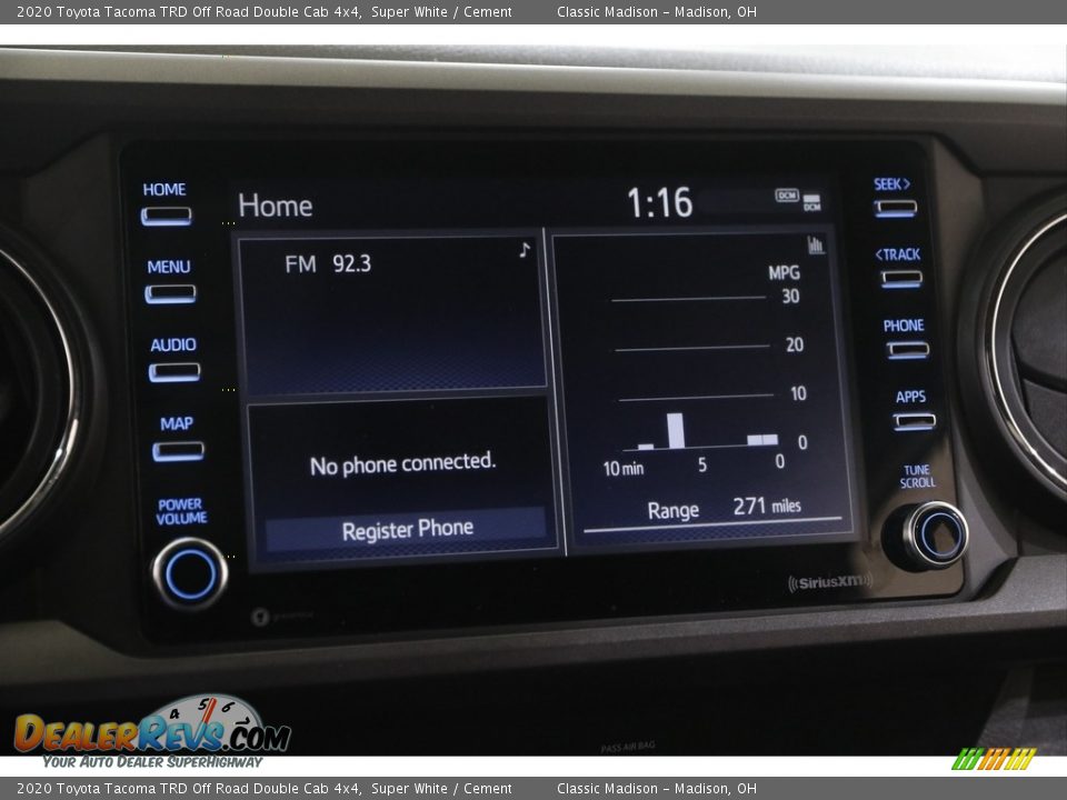 2020 Toyota Tacoma TRD Off Road Double Cab 4x4 Super White / Cement Photo #10