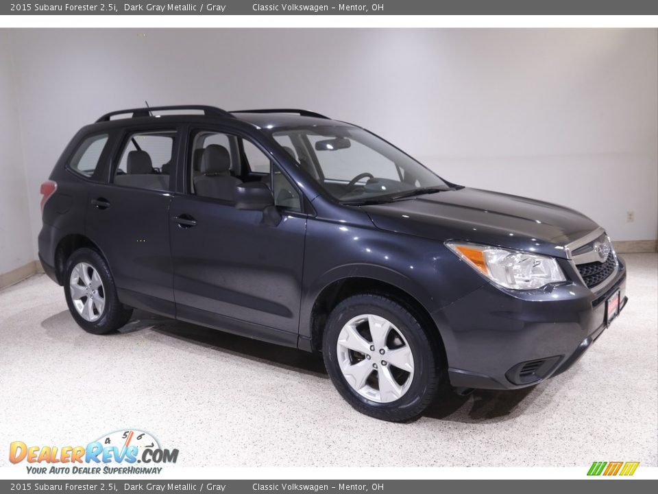 2015 Subaru Forester 2.5i Dark Gray Metallic / Gray Photo #1