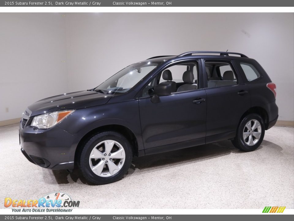 2015 Subaru Forester 2.5i Dark Gray Metallic / Gray Photo #3