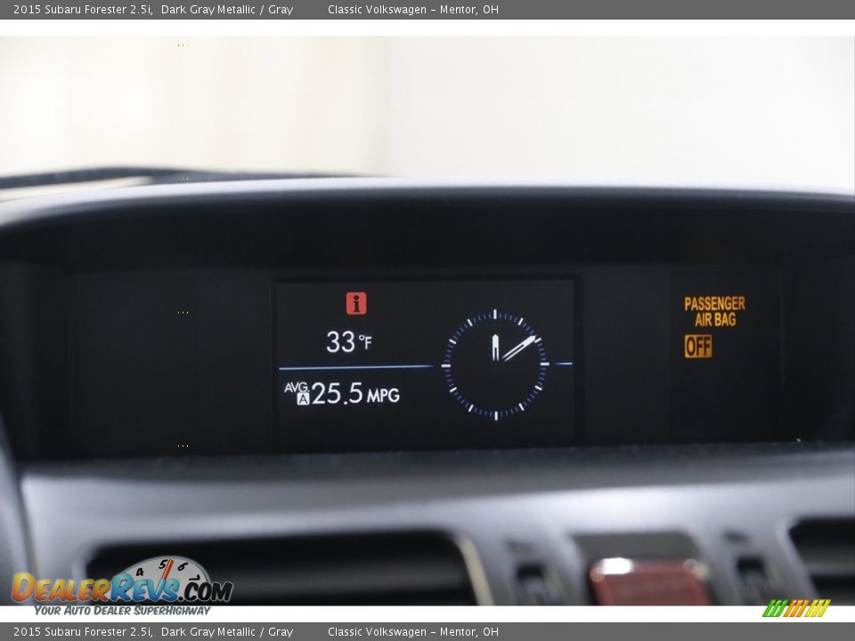 2015 Subaru Forester 2.5i Dark Gray Metallic / Gray Photo #11