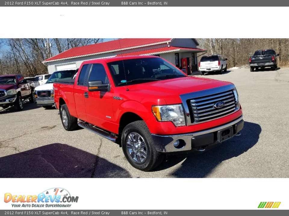 2012 Ford F150 XLT SuperCab 4x4 Race Red / Steel Gray Photo #3