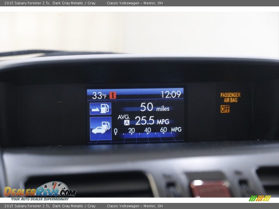 2015 Subaru Forester 2.5i Dark Gray Metallic / Gray Photo #12