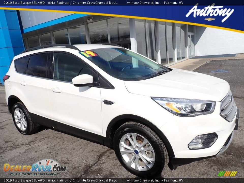 2019 Ford Escape SEL 4WD White Platinum / Chromite Gray/Charcoal Black Photo #1