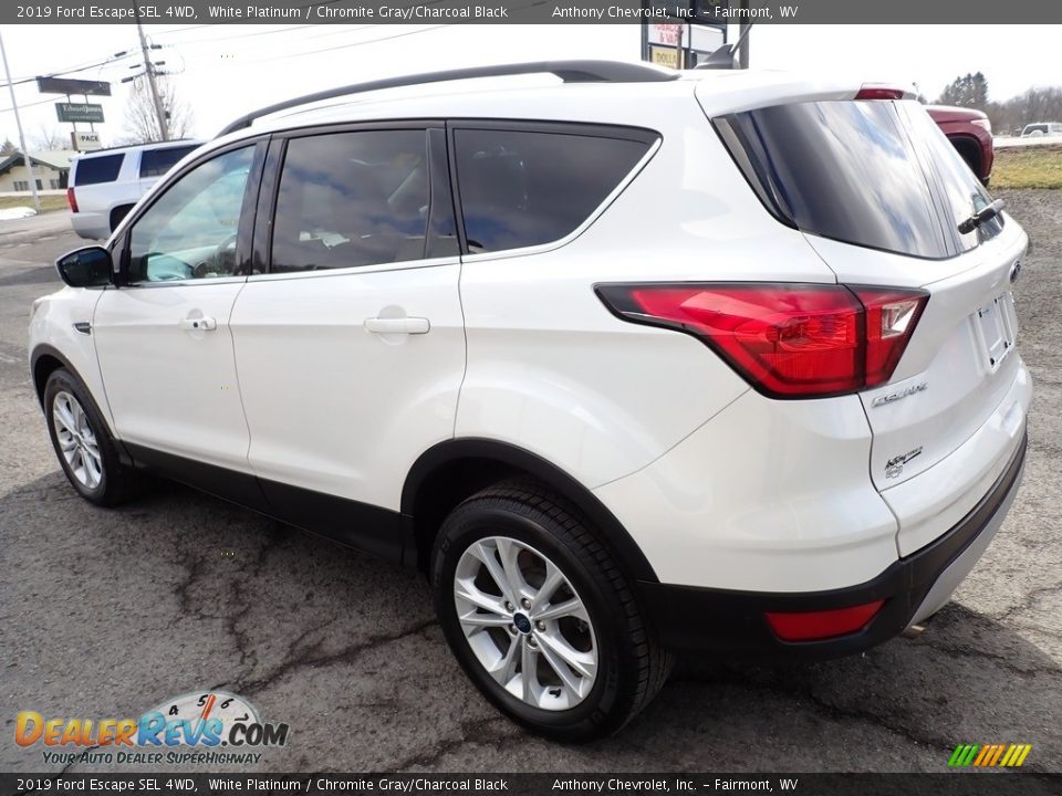 2019 Ford Escape SEL 4WD White Platinum / Chromite Gray/Charcoal Black Photo #6