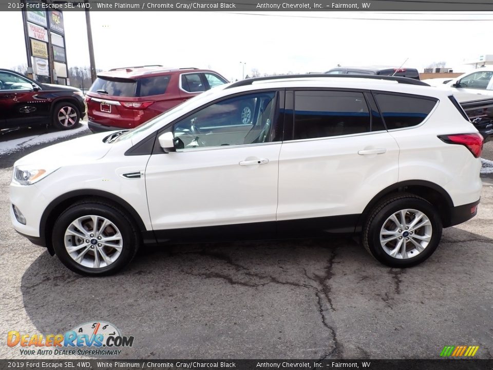 2019 Ford Escape SEL 4WD White Platinum / Chromite Gray/Charcoal Black Photo #7