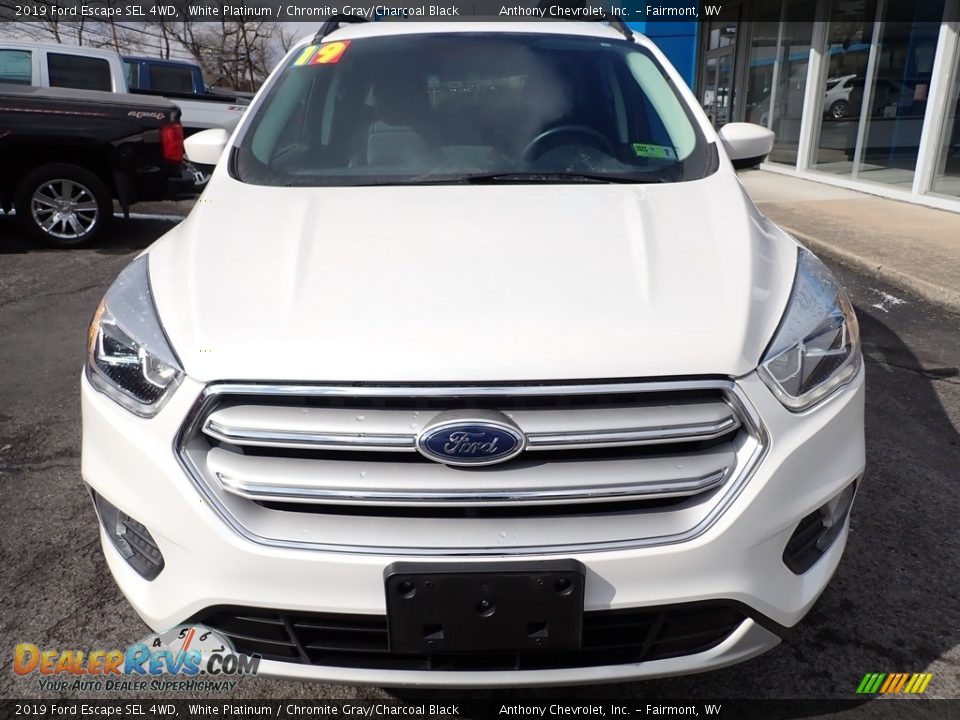 2019 Ford Escape SEL 4WD White Platinum / Chromite Gray/Charcoal Black Photo #9