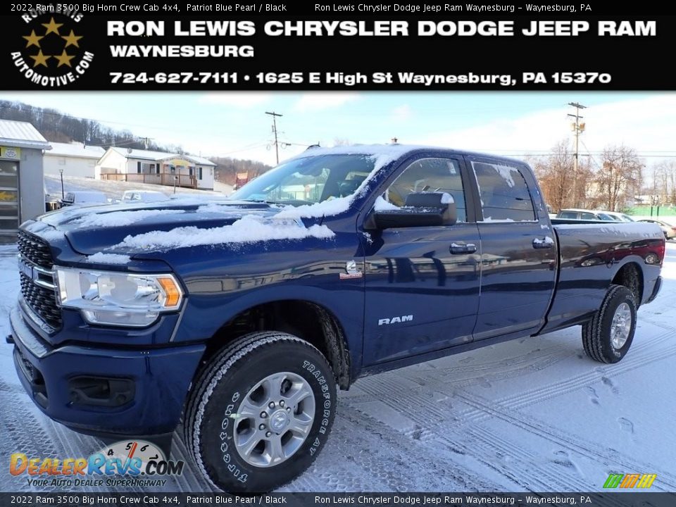 2022 Ram 3500 Big Horn Crew Cab 4x4 Patriot Blue Pearl / Black Photo #1