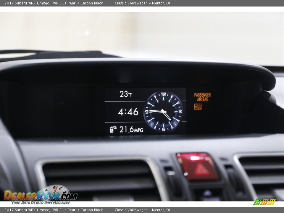 2017 Subaru WRX Limited WR Blue Pearl / Carbon Black Photo #11