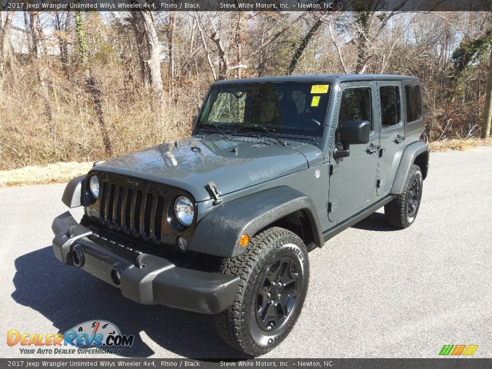 2017 Jeep Wrangler Unlimited Willys Wheeler 4x4 Rhino / Black Photo #3