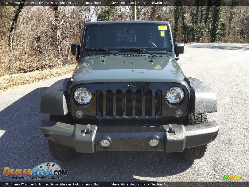 2017 Jeep Wrangler Unlimited Willys Wheeler 4x4 Rhino / Black Photo #5