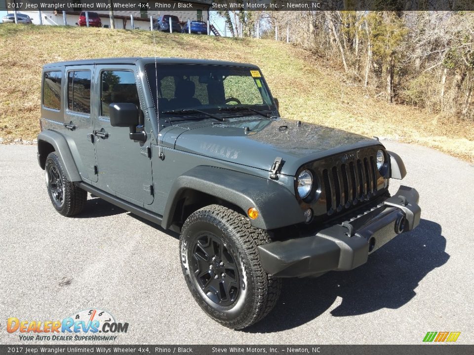 2017 Jeep Wrangler Unlimited Willys Wheeler 4x4 Rhino / Black Photo #6