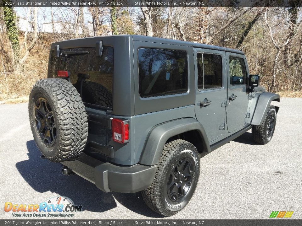 2017 Jeep Wrangler Unlimited Willys Wheeler 4x4 Rhino / Black Photo #9