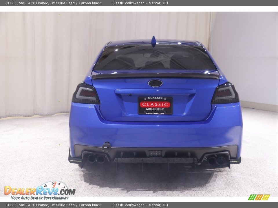 2017 Subaru WRX Limited WR Blue Pearl / Carbon Black Photo #22