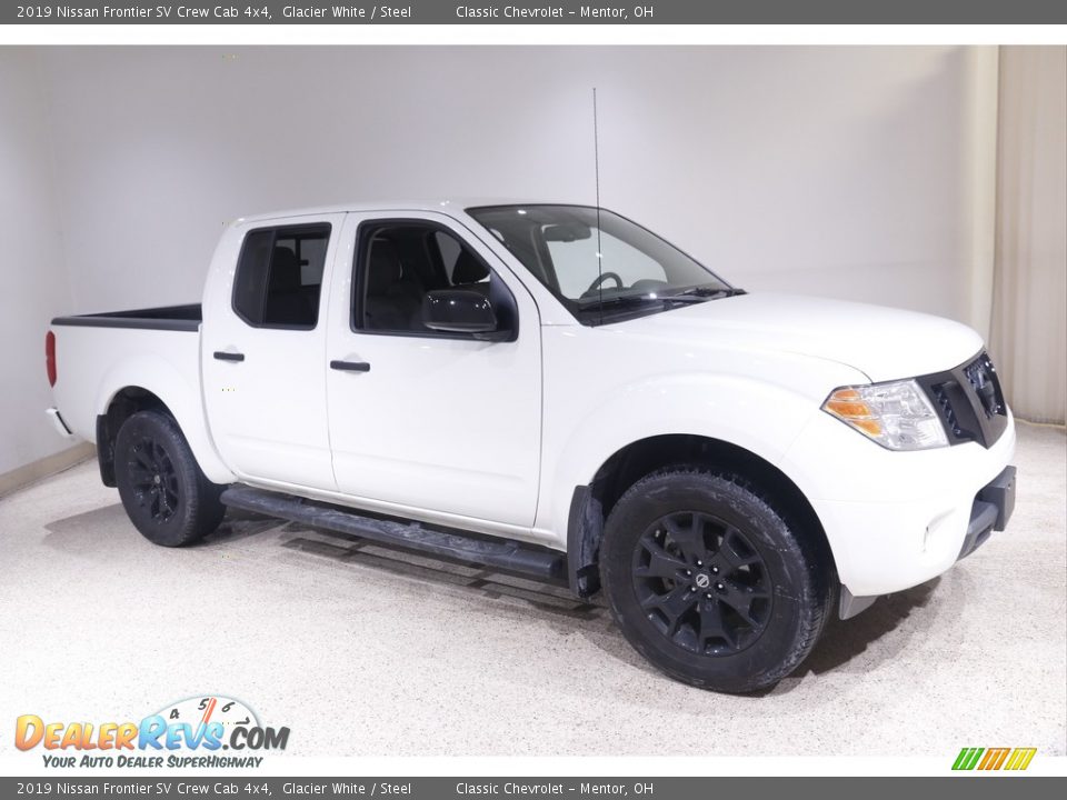 2019 Nissan Frontier SV Crew Cab 4x4 Glacier White / Steel Photo #1