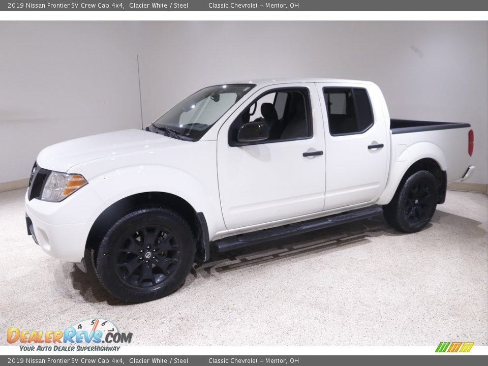 2019 Nissan Frontier SV Crew Cab 4x4 Glacier White / Steel Photo #3