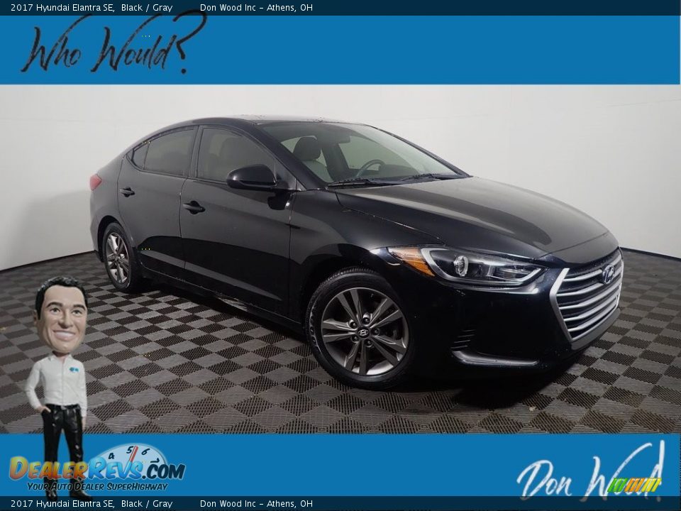 2017 Hyundai Elantra SE Black / Gray Photo #1