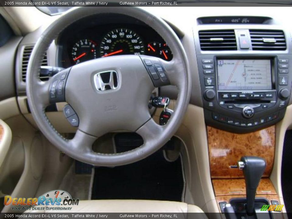 2005 Honda Accord EX-L V6 Sedan Taffeta White / Ivory Photo #26