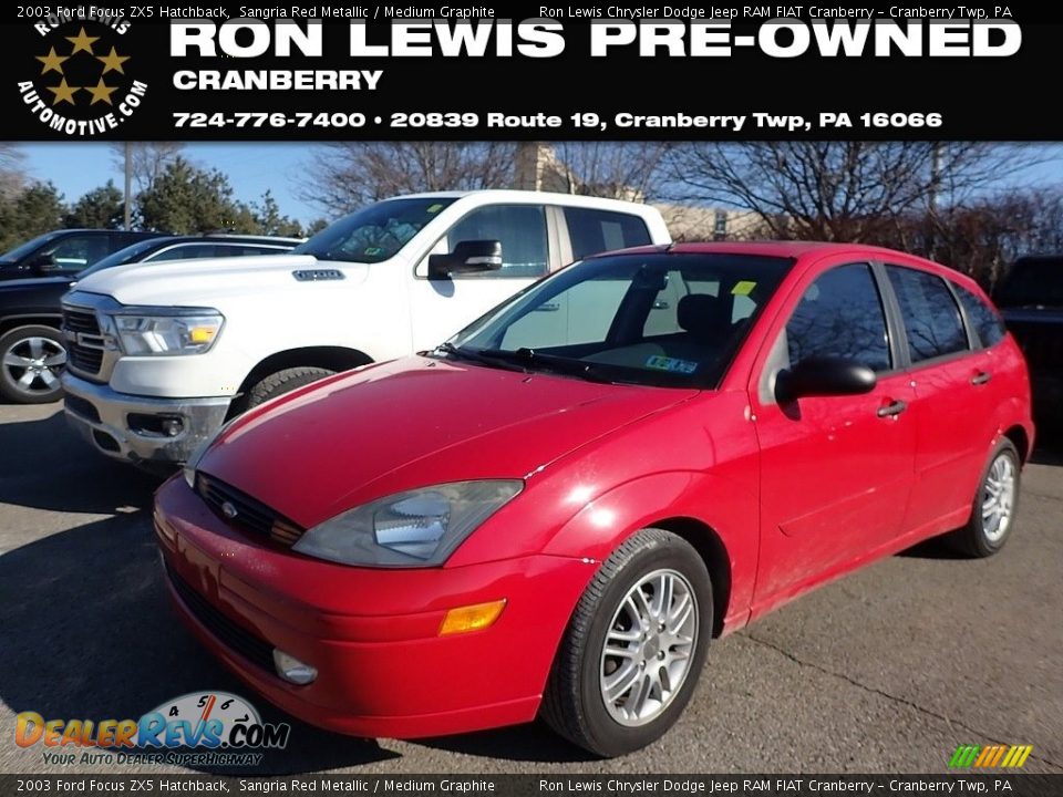 2003 Ford Focus ZX5 Hatchback Sangria Red Metallic / Medium Graphite Photo #1