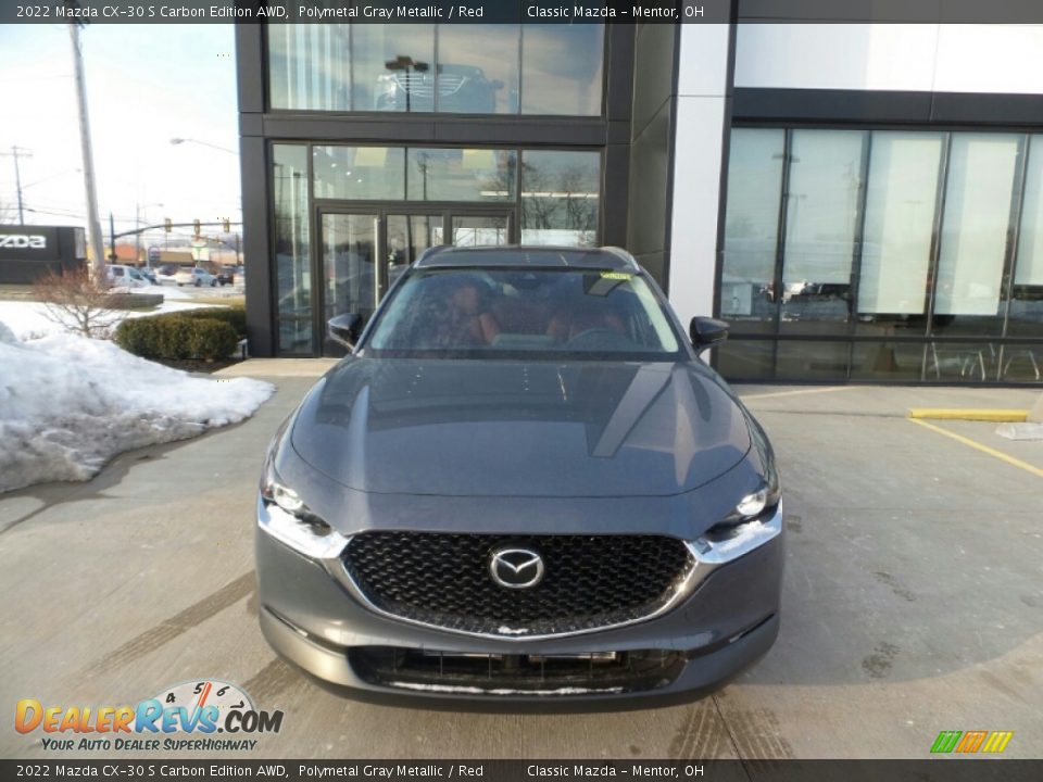 2022 Mazda CX-30 S Carbon Edition AWD Polymetal Gray Metallic / Red Photo #2